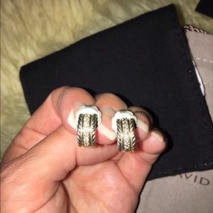 David Yurman Cable Classic Diamond Ear ring